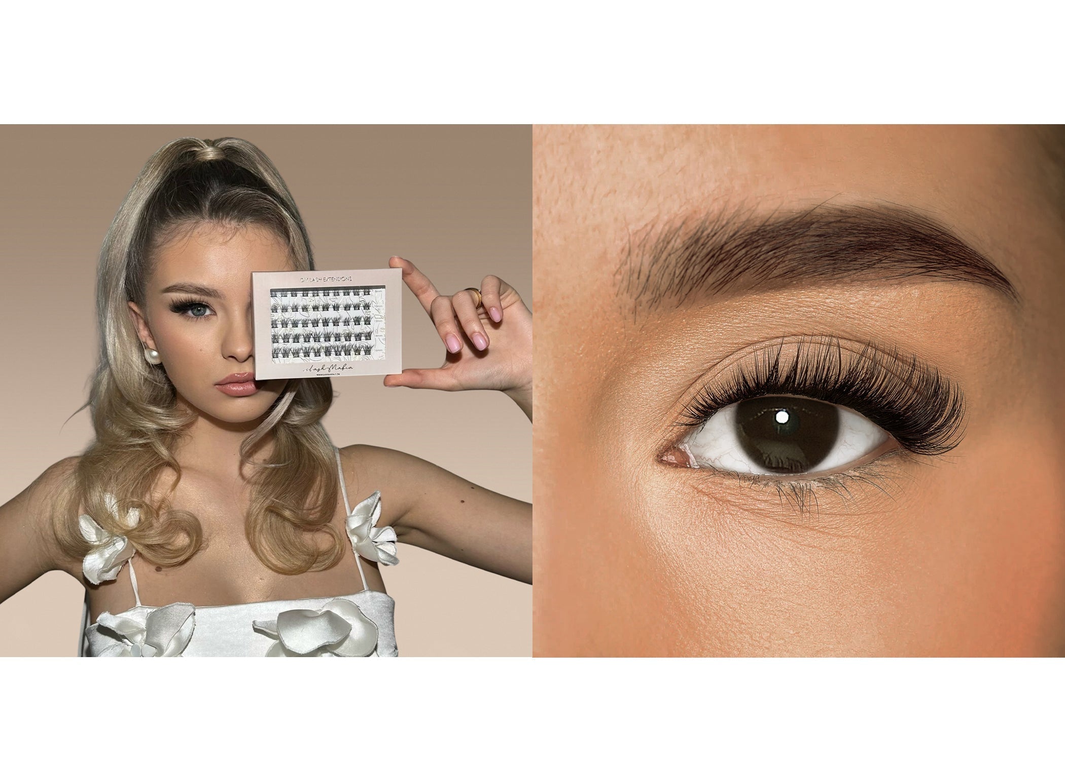 diy lashes, segment lashes, at home lash extensions