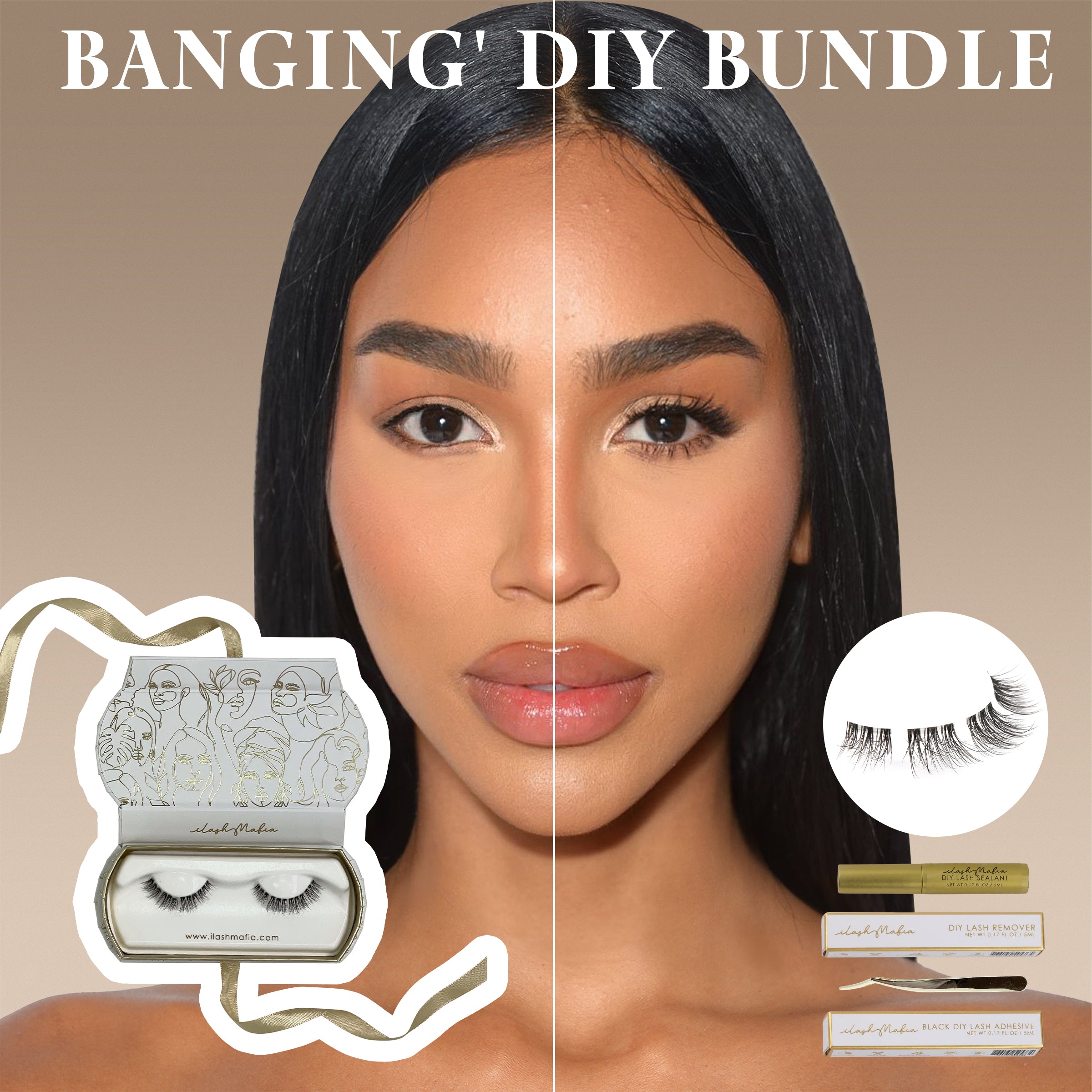 Banging DIY bundle, DIY lash extension bundle, DIY Lash kit, DIY lashes, DIY lash bundle,glam lashes, ilash mafia, false lashes, falsies, plant base lashes, plant fiber lashes, vegan lashes, false eyelashes, fake lashes, fake eyelashes, cluster lashes, strip lashes, DIY lashes, do it yourself lashes, lashes at home, DIY extensions