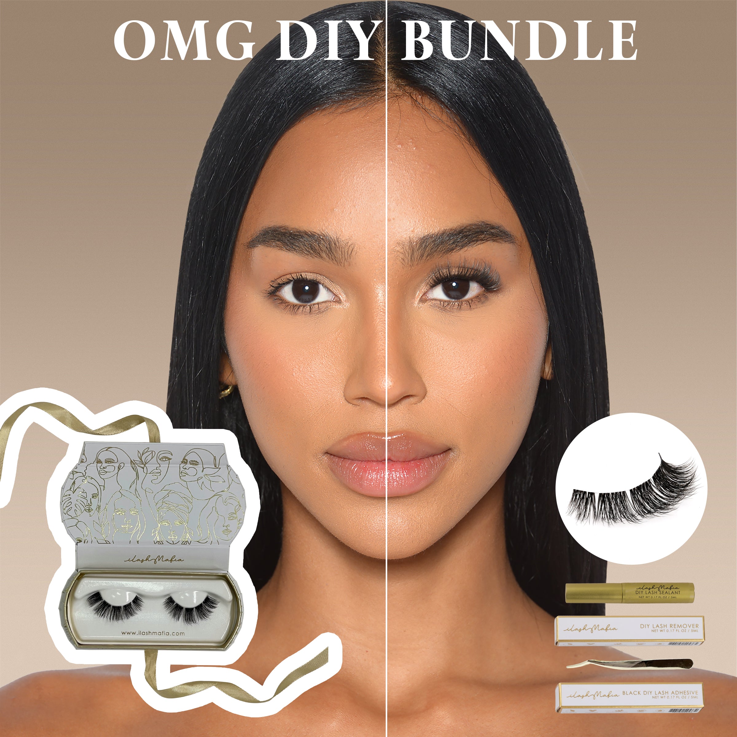 OMG DIY bundle, DIY lash extension bundle, DIY Lash kit, DIY lashes, DIY lash bundle,glam lashes, ilash mafia, false lashes, falsies, plant base lashes, plant fiber lashes, vegan lashes, false eyelashes, fake lashes, fake eyelashes, cluster lashes, strip lashes, DIY lashes, do it yourself lashes, lashes at home, DIY extensions