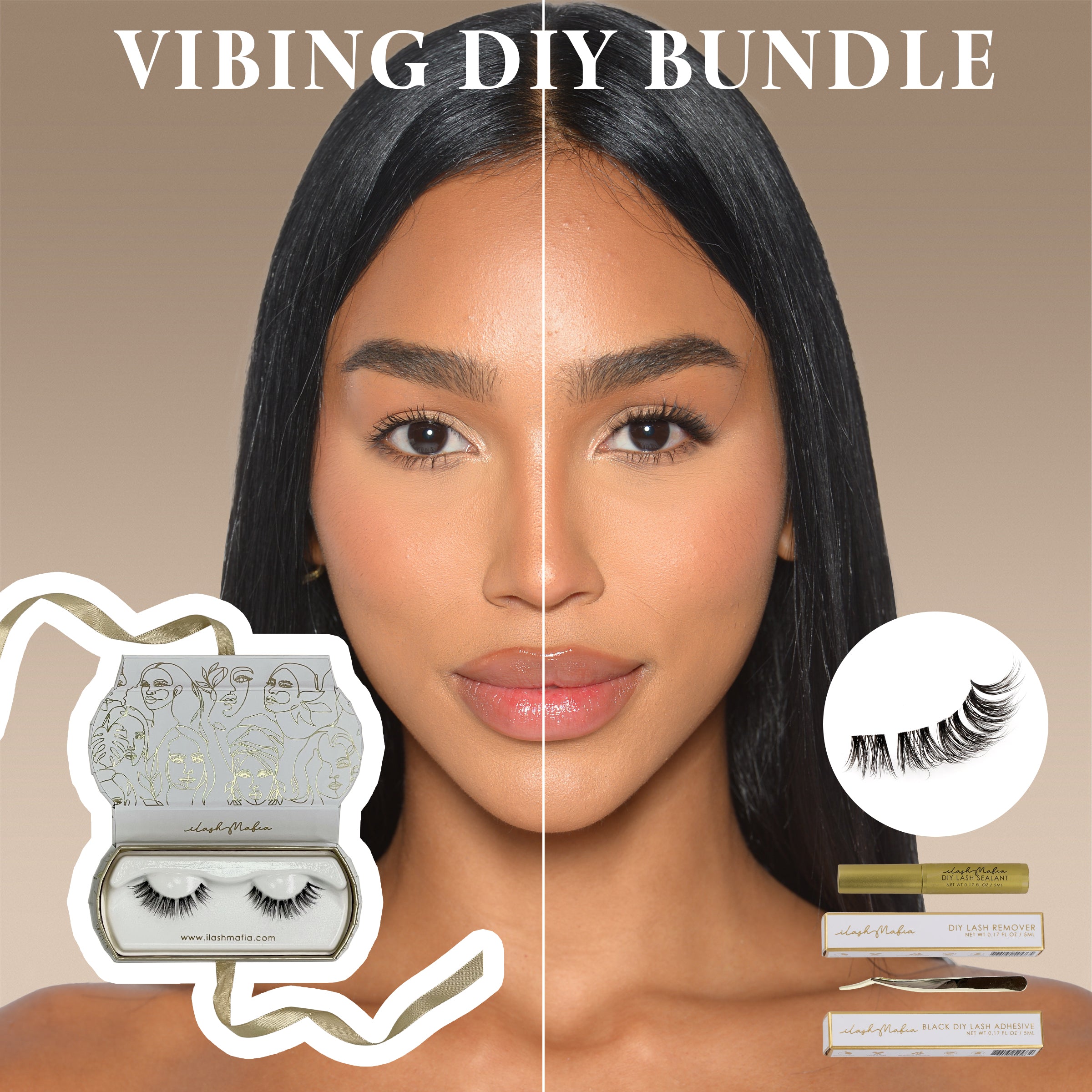 Vibing DIY bundle, DIY lash extension bundle, DIY Lash kit, DIY lashes, DIY lash bundle,glam lashes, ilash mafia, false lashes, falsies, plant base lashes, plant fiber lashes, vegan lashes, false eyelashes, fake lashes, fake eyelashes, cluster lashes, strip lashes, DIY lashes, do it yourself lashes, lashes at home, DIY extensions