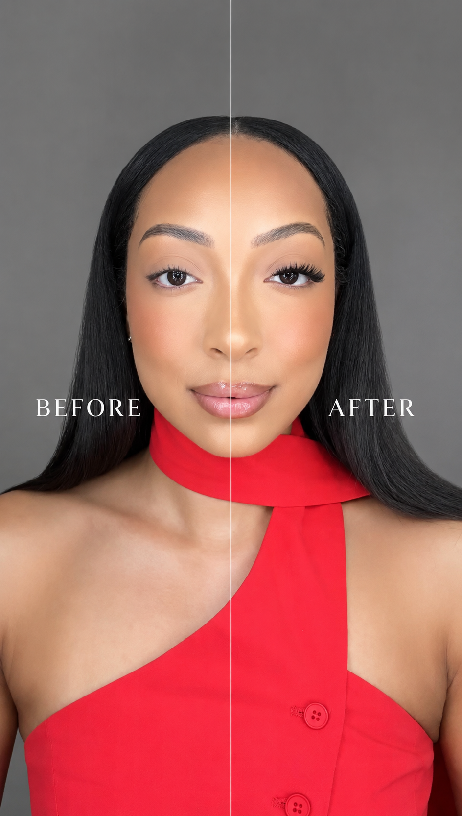 ilash mafia diy lash extension kit in style main character, showing application , before and after, and final result