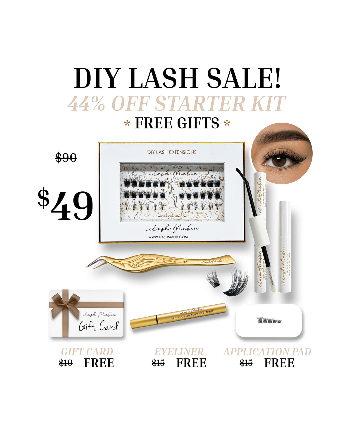 DIY LASH KIT IN STYLE CAT EYE STYLE 