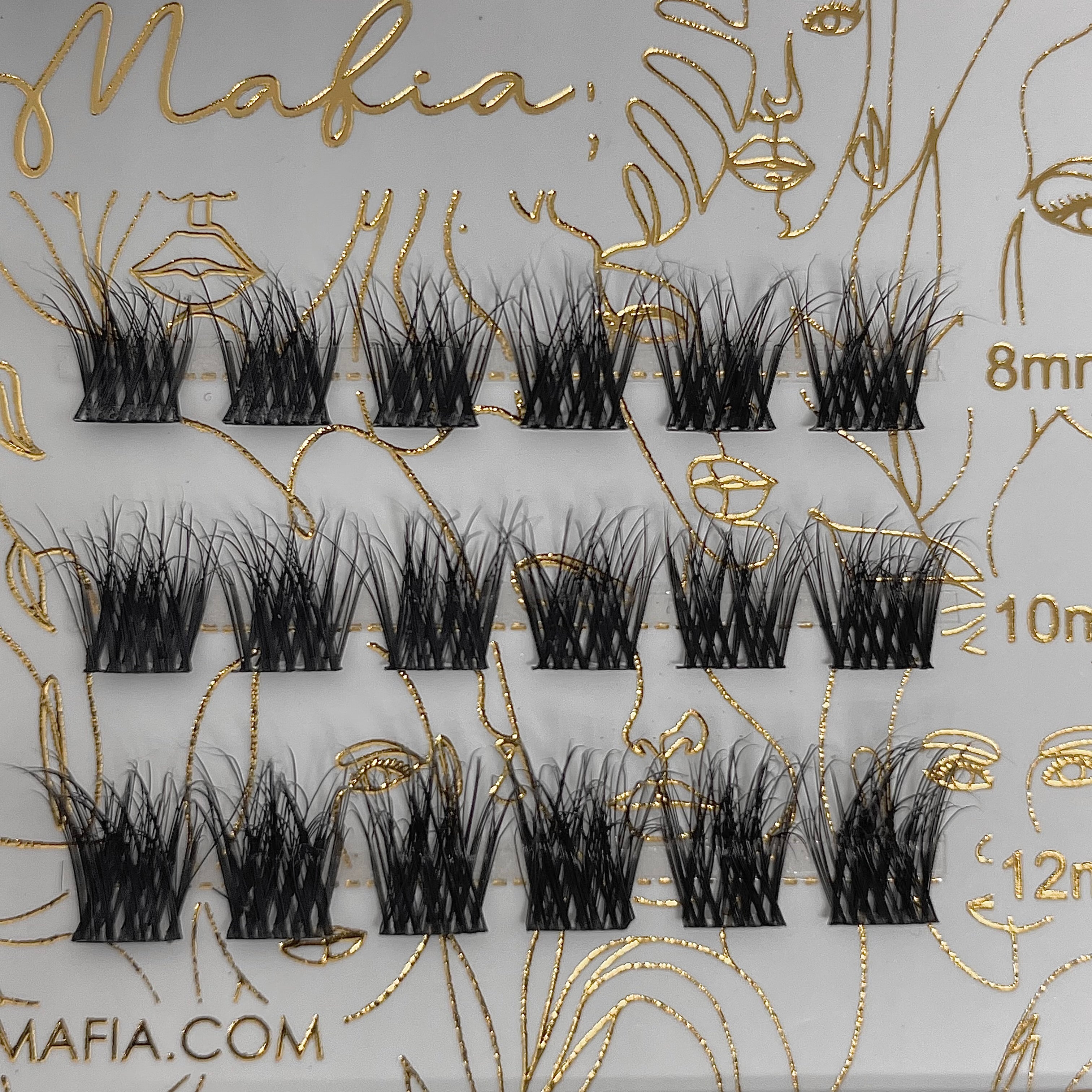 DIY lash extensions kit, cluster lashes tray, at-home lashes, fluffy lashes, lash segments, lash extension kit